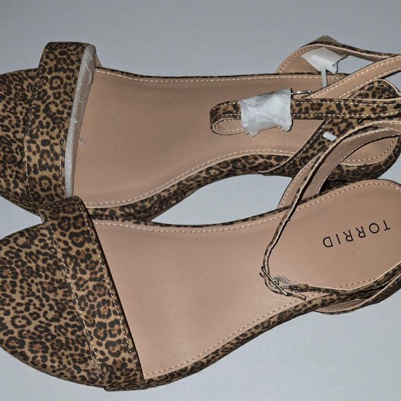 NWOT Torrid Leopard Print Platform Stiletto Heels Sandals10.5 - Picture 4 of 7